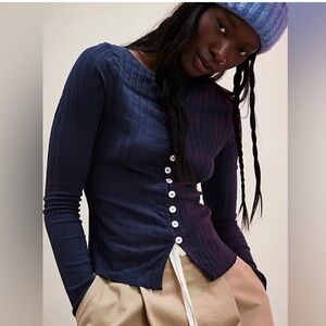 Free People | Tilly Long-Sleeve Cardi - Deeper Iris
